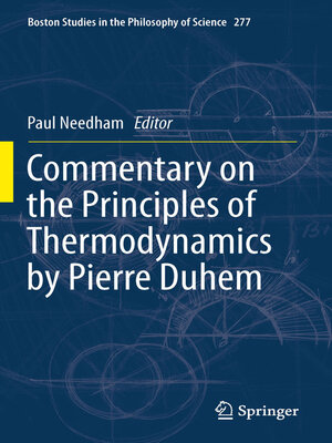 cover image of Commentary on the Principles of Thermodynamics by Pierre Duhem